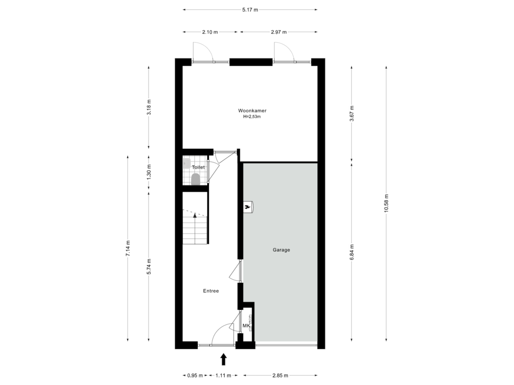 Bekijk plattegrond van Begane Grond van Groenlandstraat 18