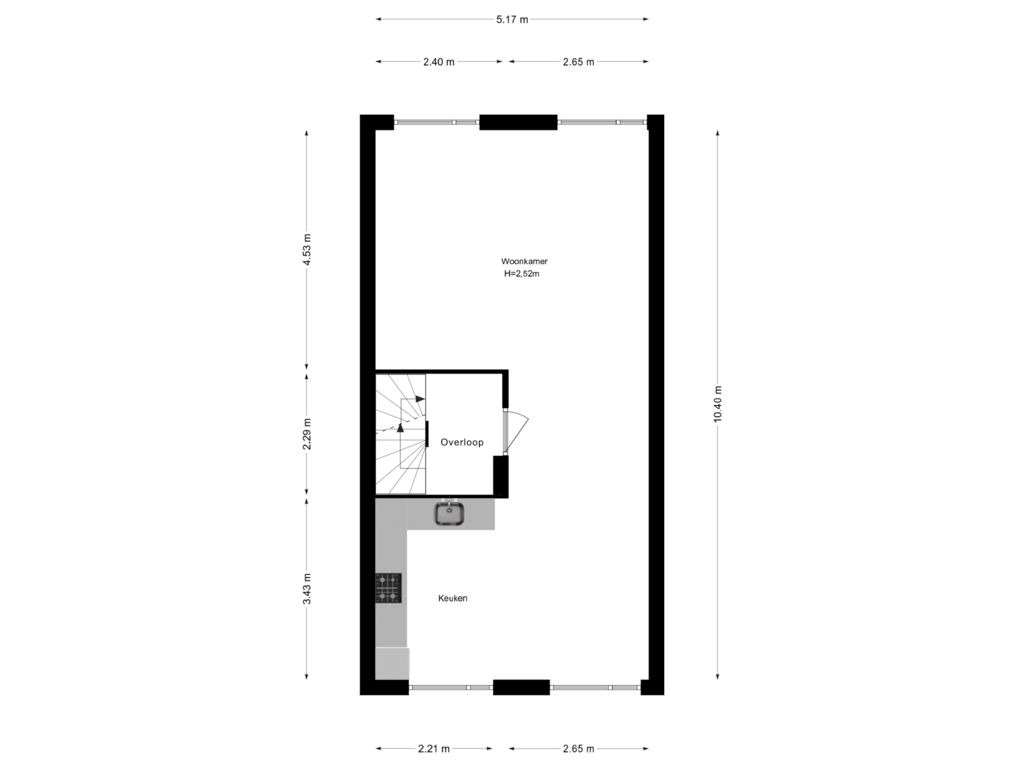 Bekijk plattegrond van 1e Verdieping van Groenlandstraat 18