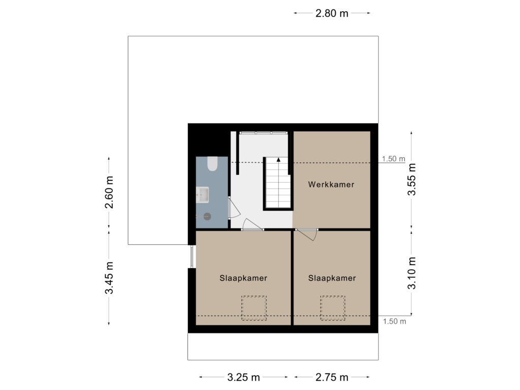 Bekijk plattegrond van Verdieping 2 van Valkenburgerweg 43