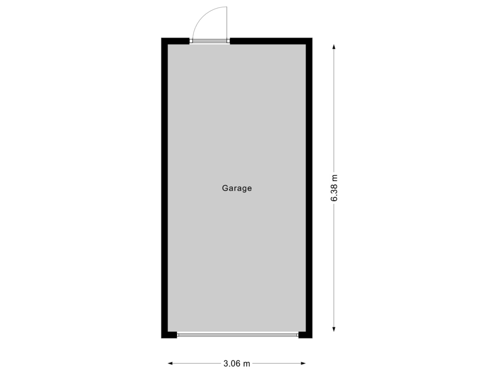 Bekijk plattegrond van Garage van Borchmolendijk 25-A