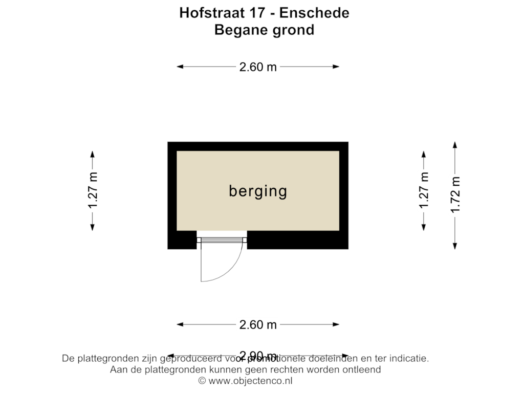 View floorplan of Begane grond of Hofstraat 17