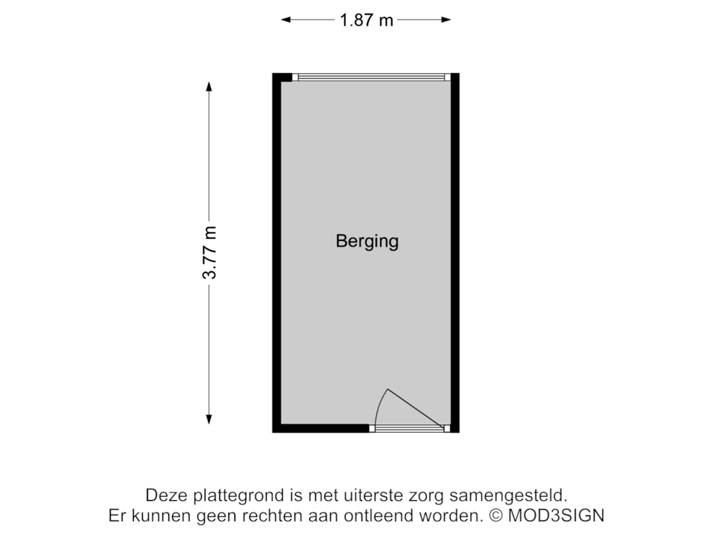 Bekijk plattegrond van Berging van Dellaertlaan 171