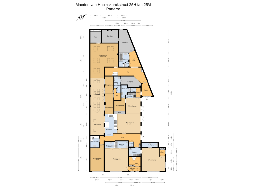 View floorplan of Begane Grond of Maerten van Heemskerckstraat 25-M