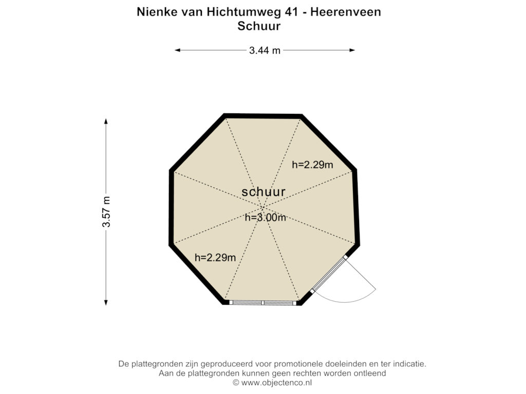 View floorplan of Schuur of Nienke van Hichtumweg 41