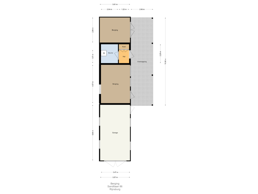 Bekijk plattegrond van Berging van Sandtlaan 86