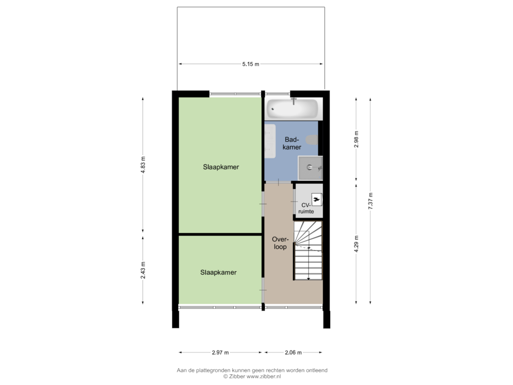 Bekijk plattegrond van Eerste verdieping van Berenklauw 218