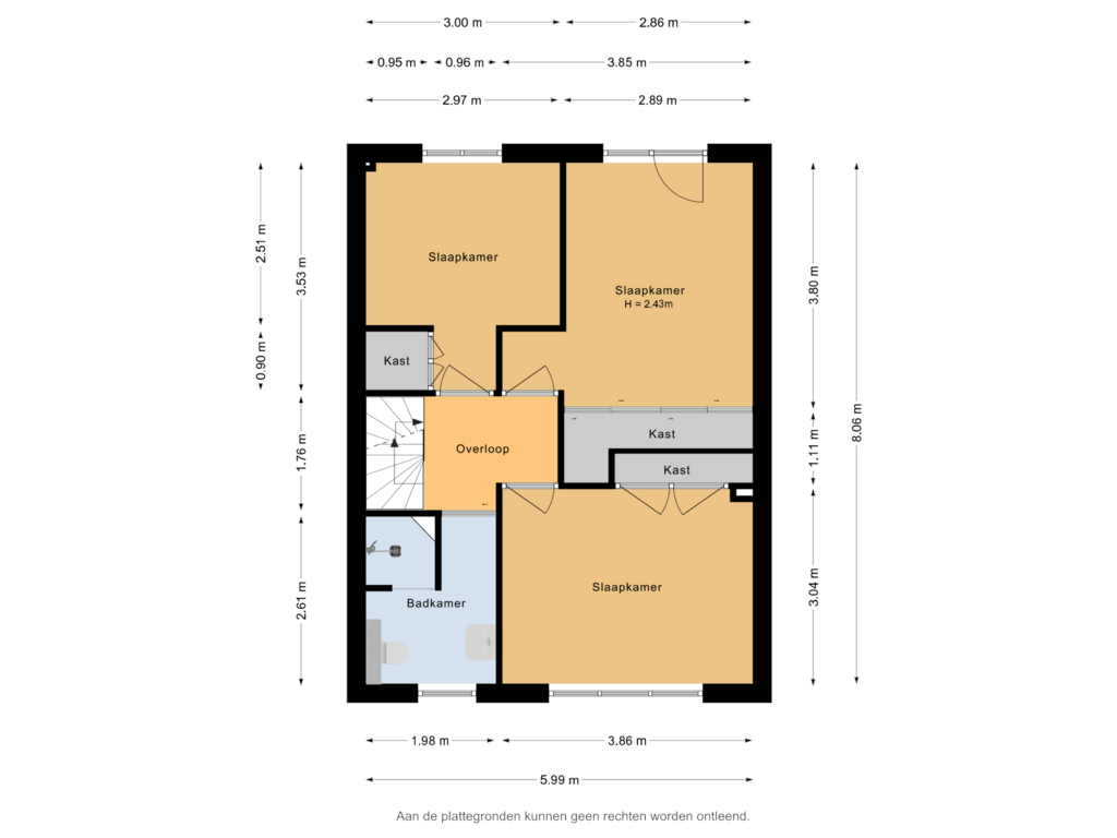 Bekijk plattegrond van 1e verdieping van Otterloseweg 35