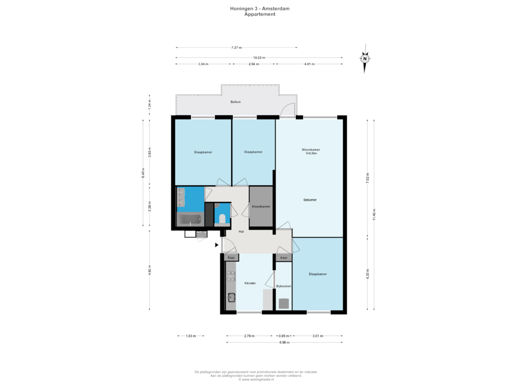 Bekijk plattegrond van Appartement van Honingen 3