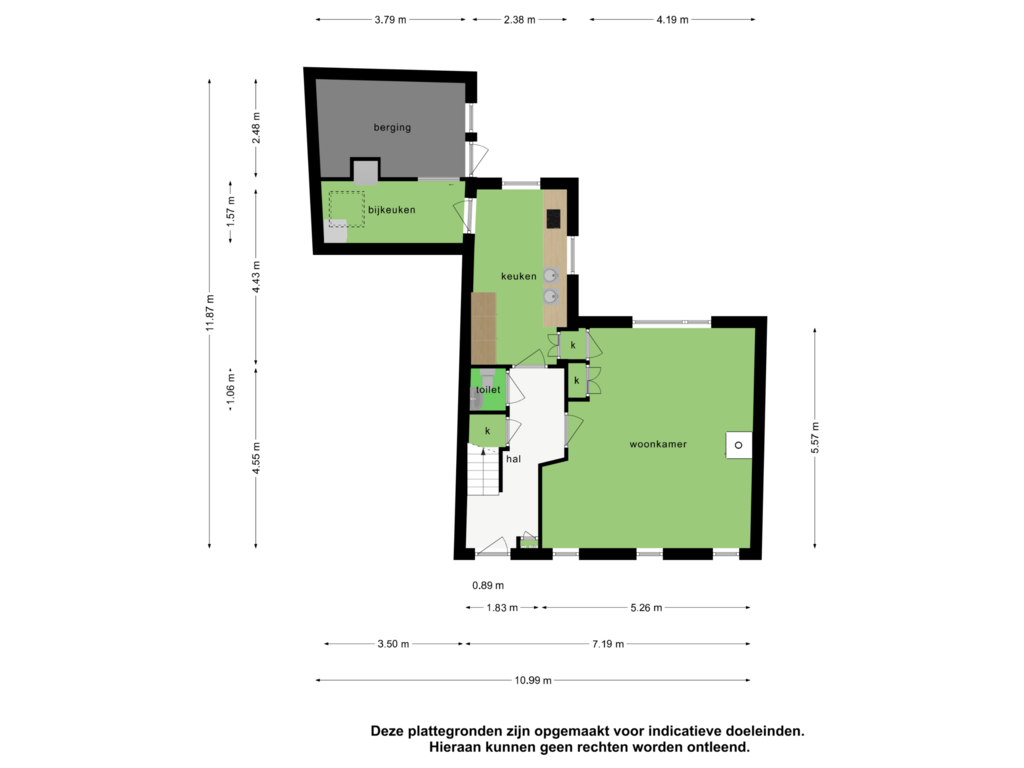 View floorplan of Begane grond of Kerkpoortstraat 75