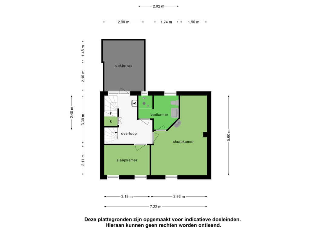 View floorplan of 1e verdieping of Kerkpoortstraat 75