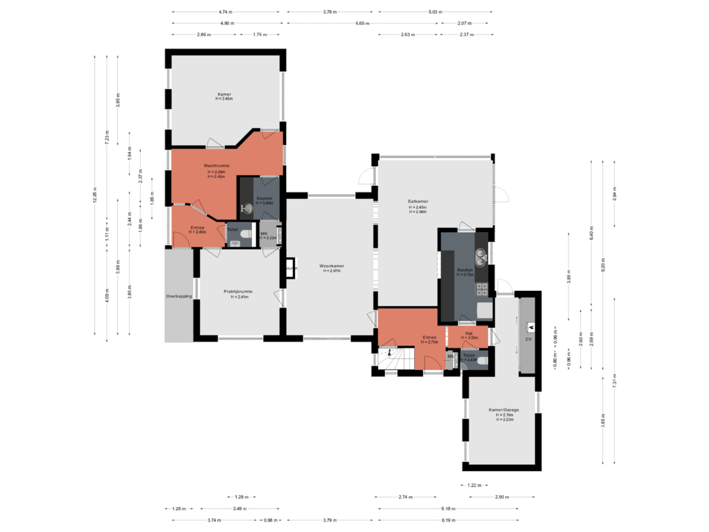 Bekijk plattegrond van Begane grond van Balistraat 23