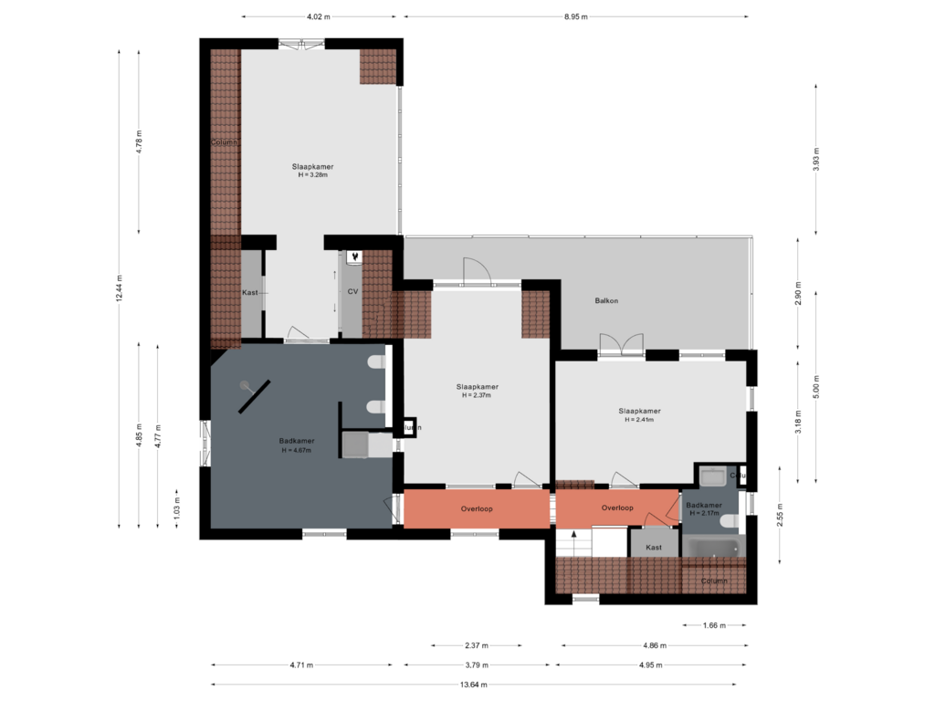 Bekijk plattegrond van Eerste verdieping van Balistraat 23