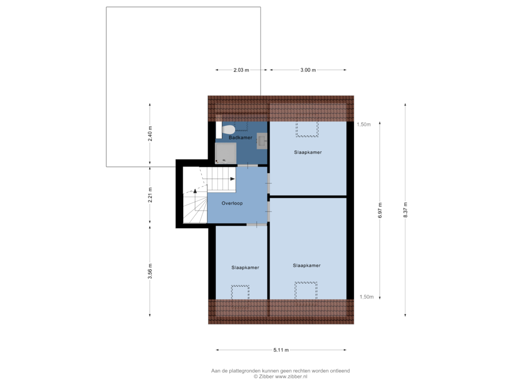 Bekijk plattegrond van Eerste Verdieping van Gamander 8