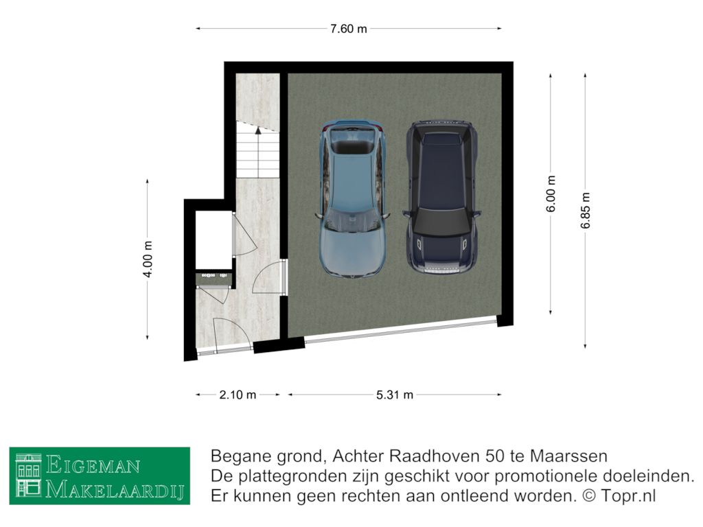 Bekijk plattegrond van Begane grond van Achter Raadhoven 50