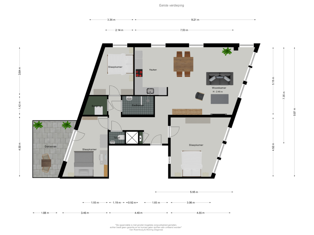 Bekijk plattegrond van Eerste verdieping van Planciusstraat 23-B