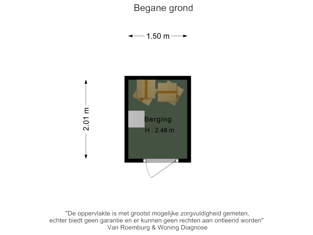 Bekijk plattegrond van Berging van Planciusstraat 23-B