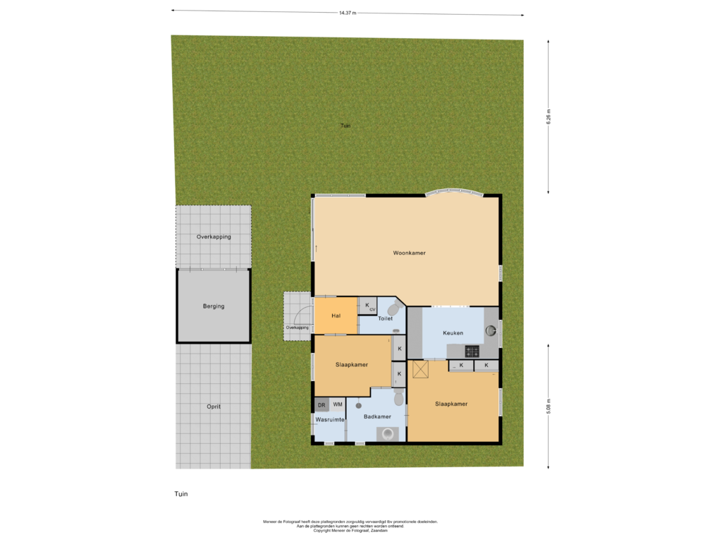 Bekijk plattegrond van Tuin van Oosterdwarspark 33