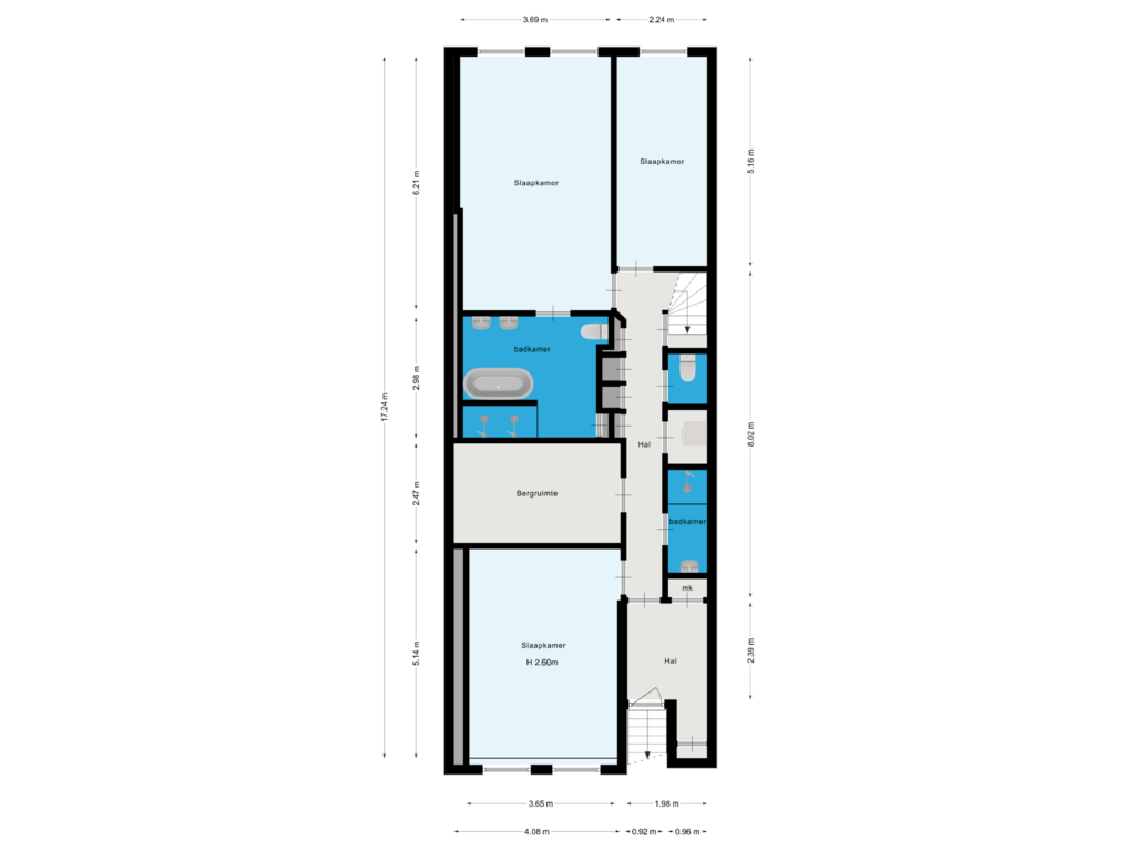 View floorplan of Souterrain of Sarphatistraat 82-A