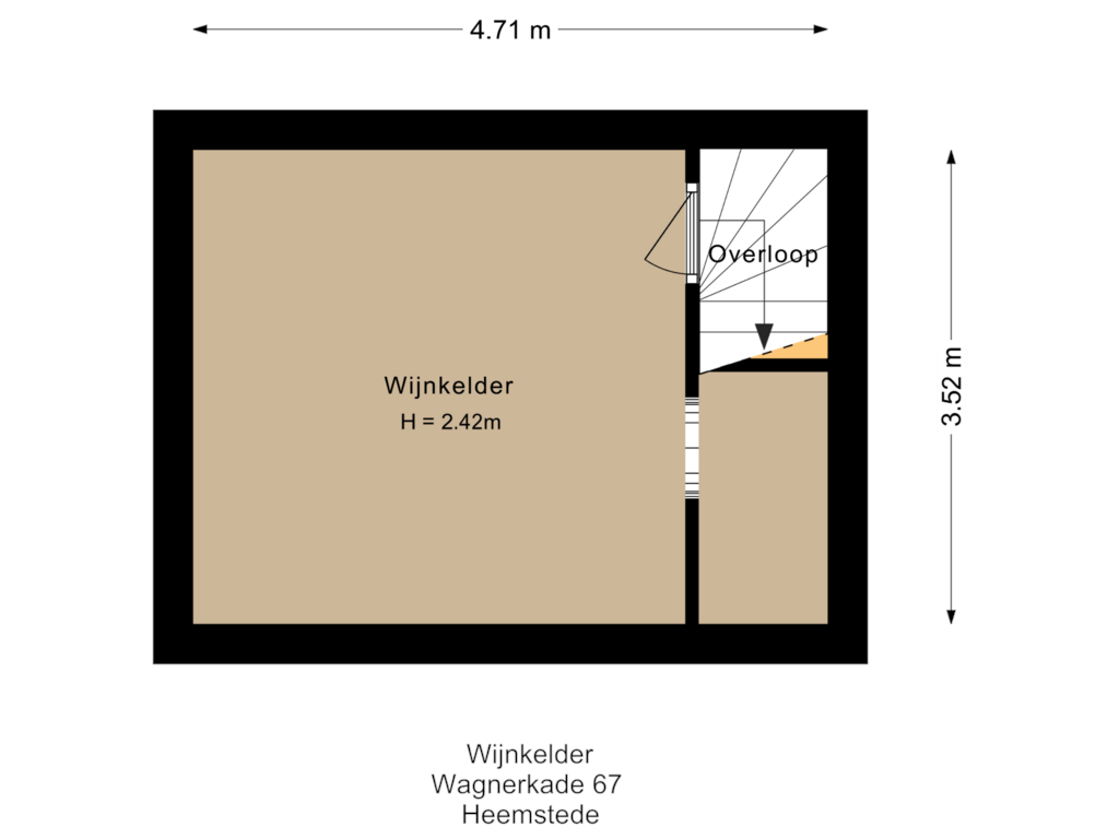 Bekijk plattegrond van Wijnkelder van Wagnerkade 67