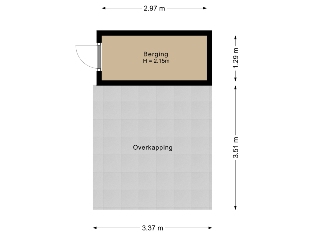 Bekijk plattegrond van Berging van Wagnerkade 67