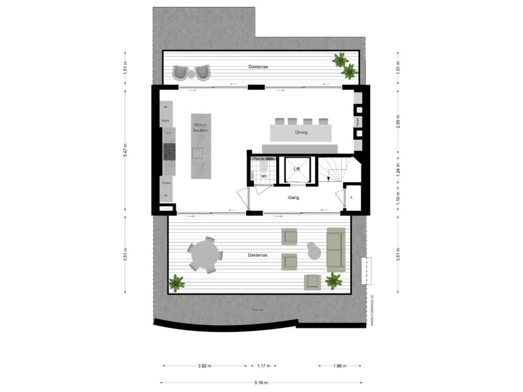 View floorplan of 4e VERDIEPING of Frans van Mierisstraat 59-D