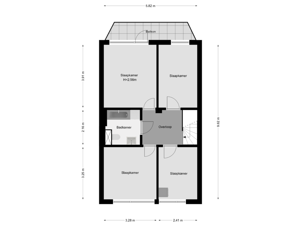 Bekijk plattegrond van 1e Verdieping van Lieven de Keystraat 44