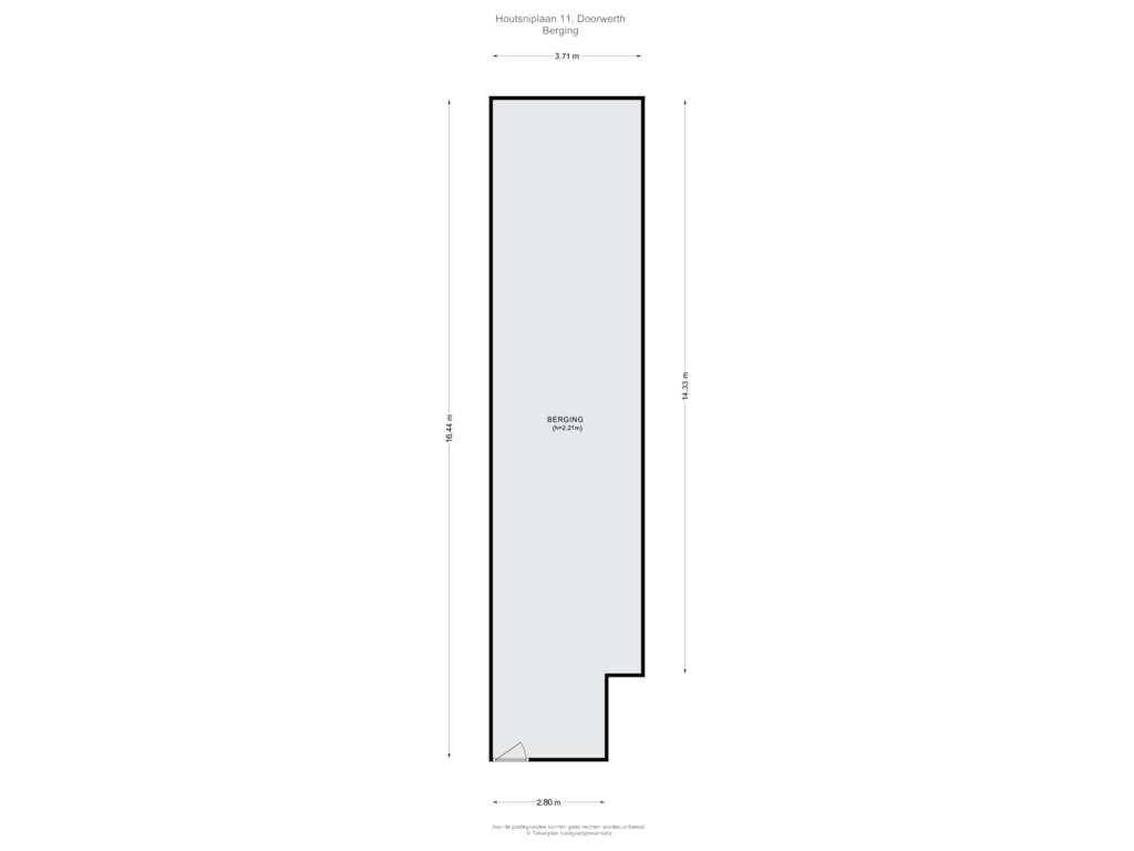 Bekijk plattegrond van Berging 1 van Houtsniplaan 11