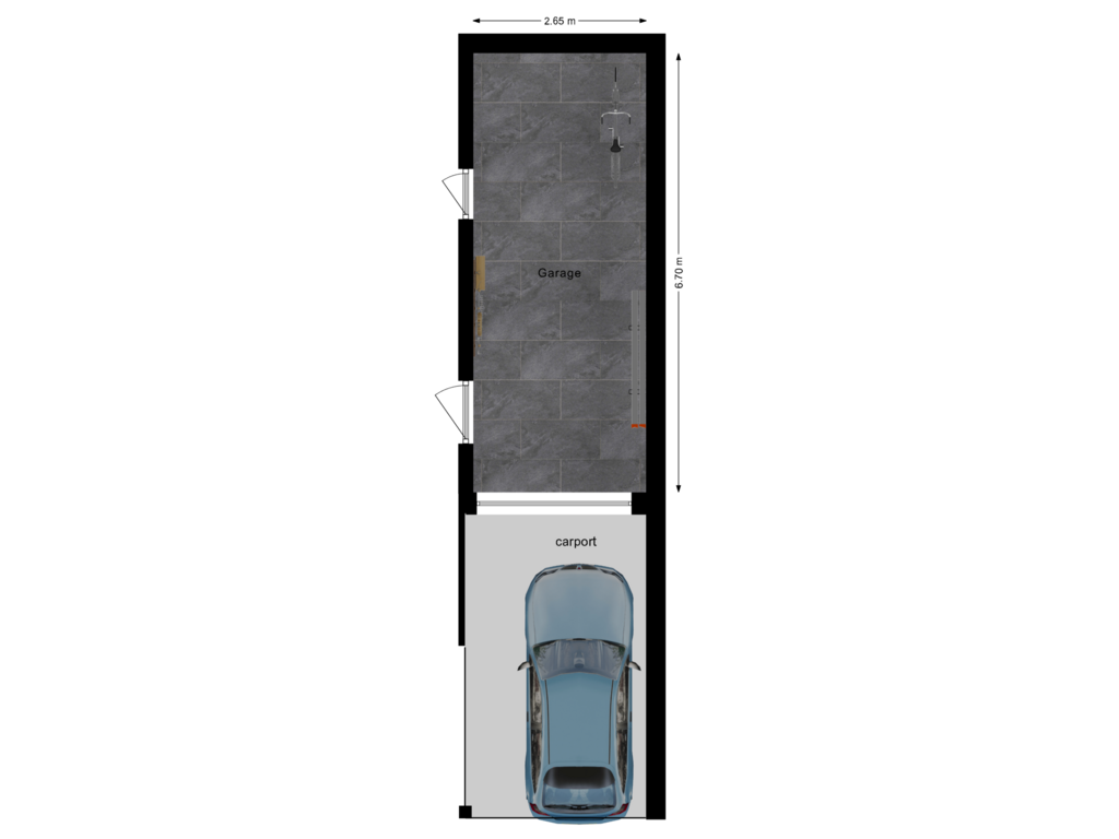 Bekijk plattegrond van Garage van Eikenlaan 6