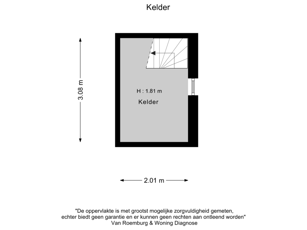 Bekijk plattegrond van Kelder van Johan de Wittlaan 26