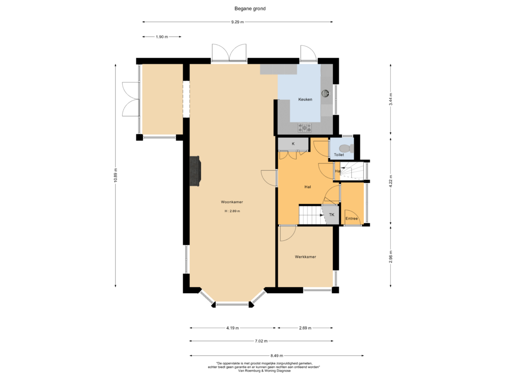 Bekijk plattegrond van Begane grond van Johan de Wittlaan 26