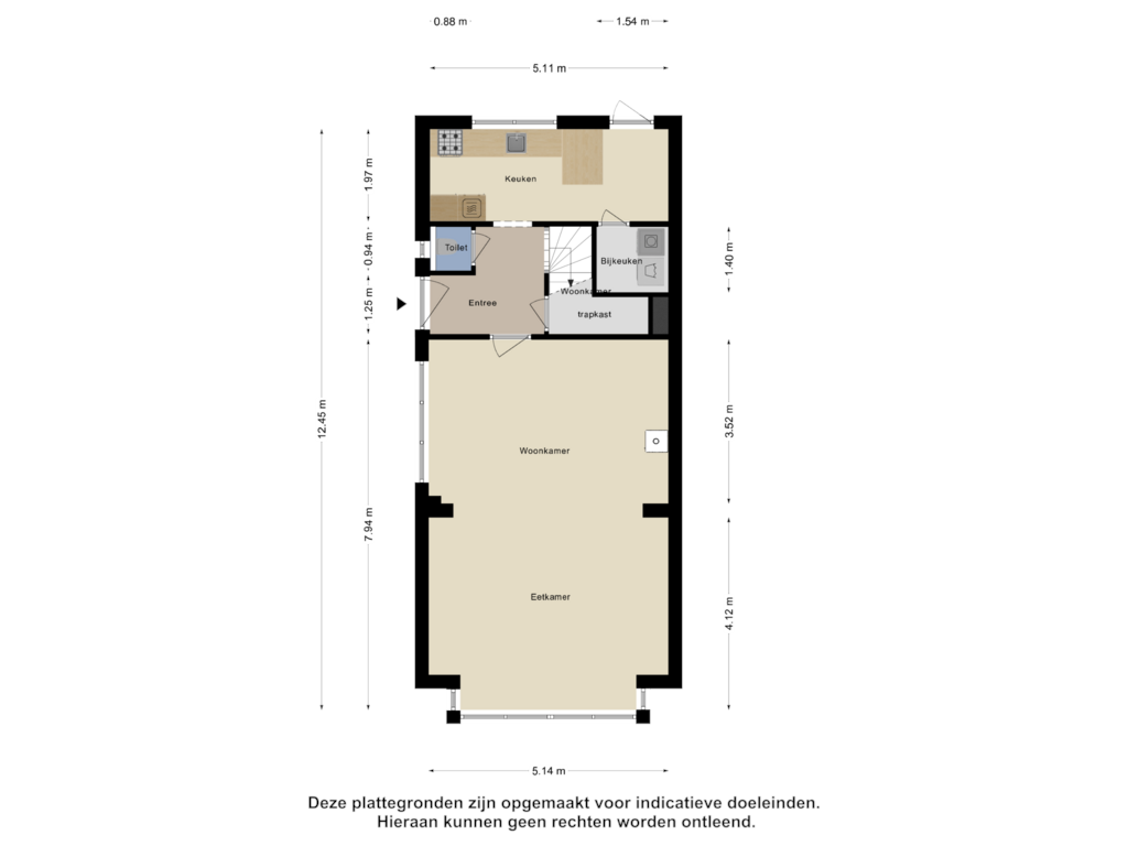 Bekijk plattegrond van Begane Grond van Schoolstraat 73