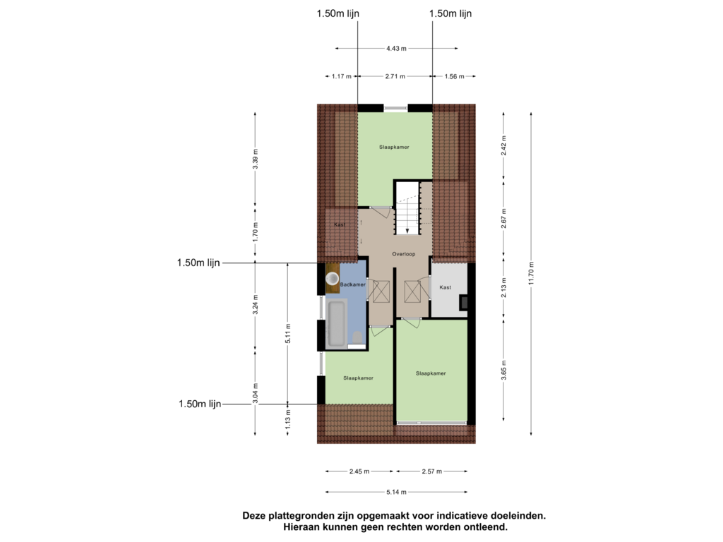 Bekijk plattegrond van Eerste Verdieping van Schoolstraat 73