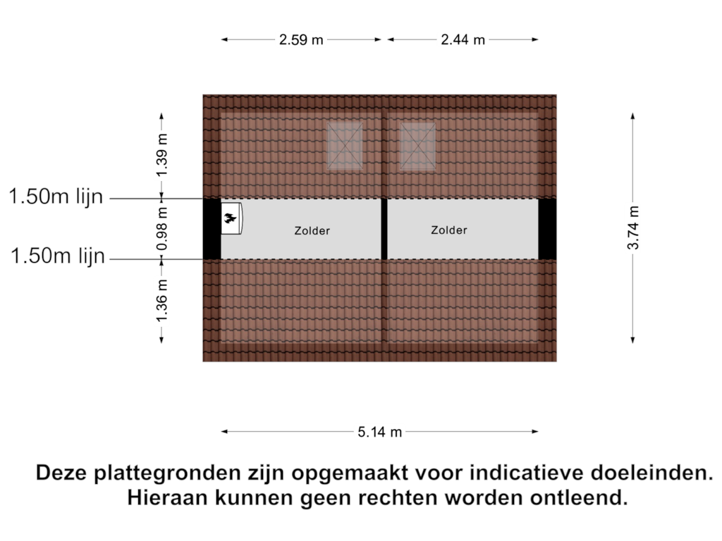 Bekijk plattegrond van Zolder van Schoolstraat 73