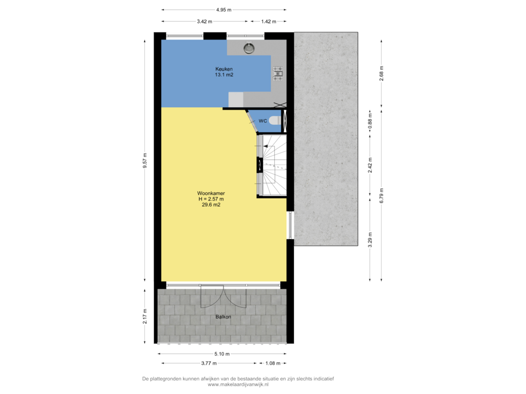 Bekijk plattegrond van 1e Verdieping van van de Mortelstraat 202