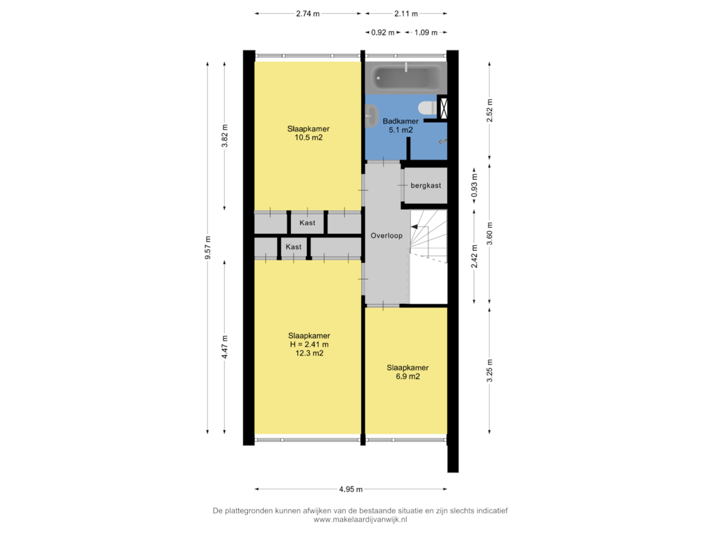 Bekijk plattegrond van 2e Verdieping van van de Mortelstraat 202