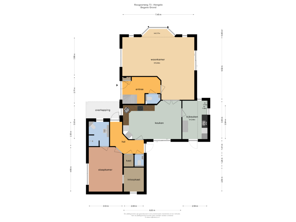 Bekijk plattegrond van Begane Grond van Rougoorweg 73