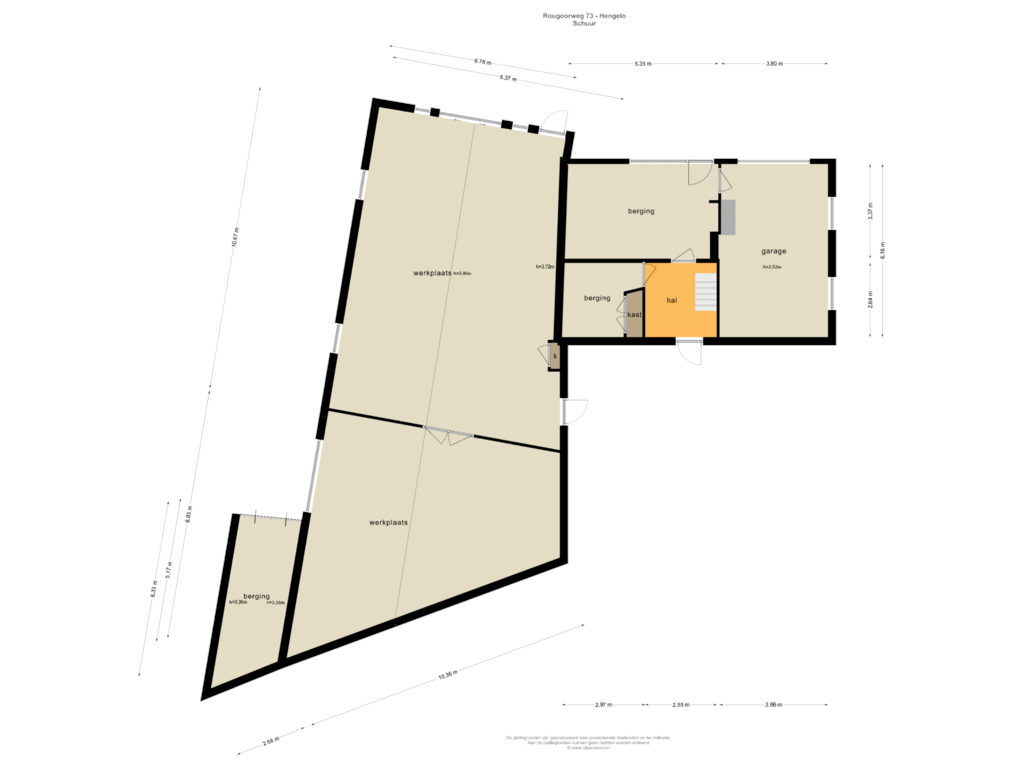 Bekijk plattegrond van Schuur van Rougoorweg 73