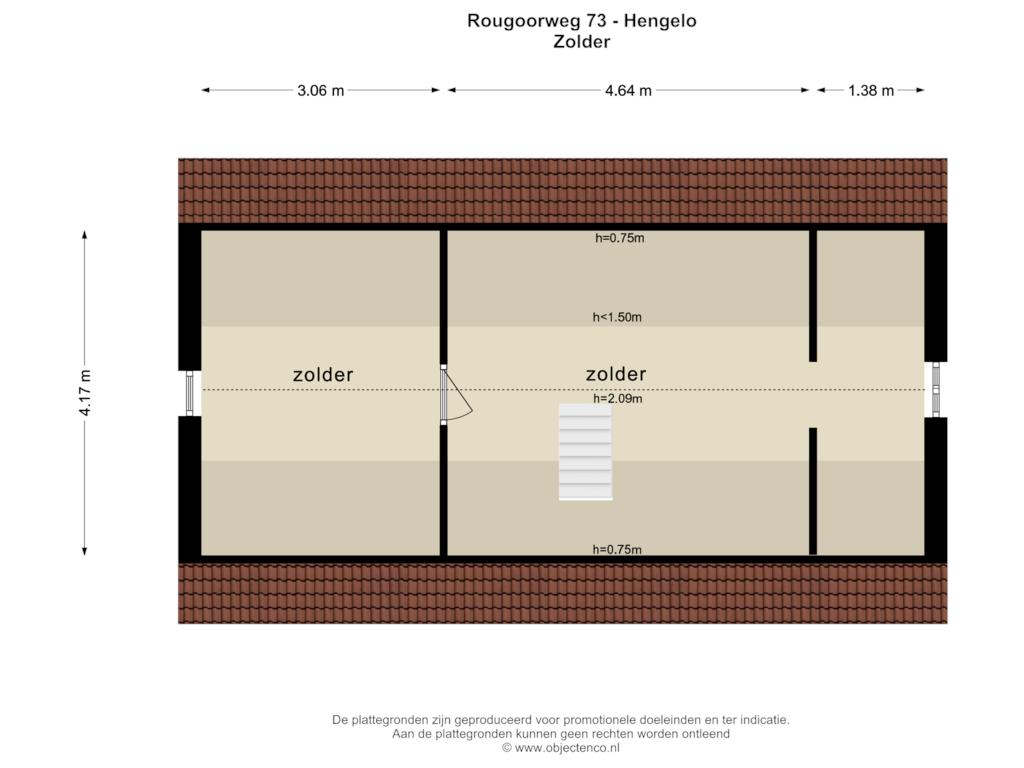 Bekijk plattegrond van Zolder van Rougoorweg 73