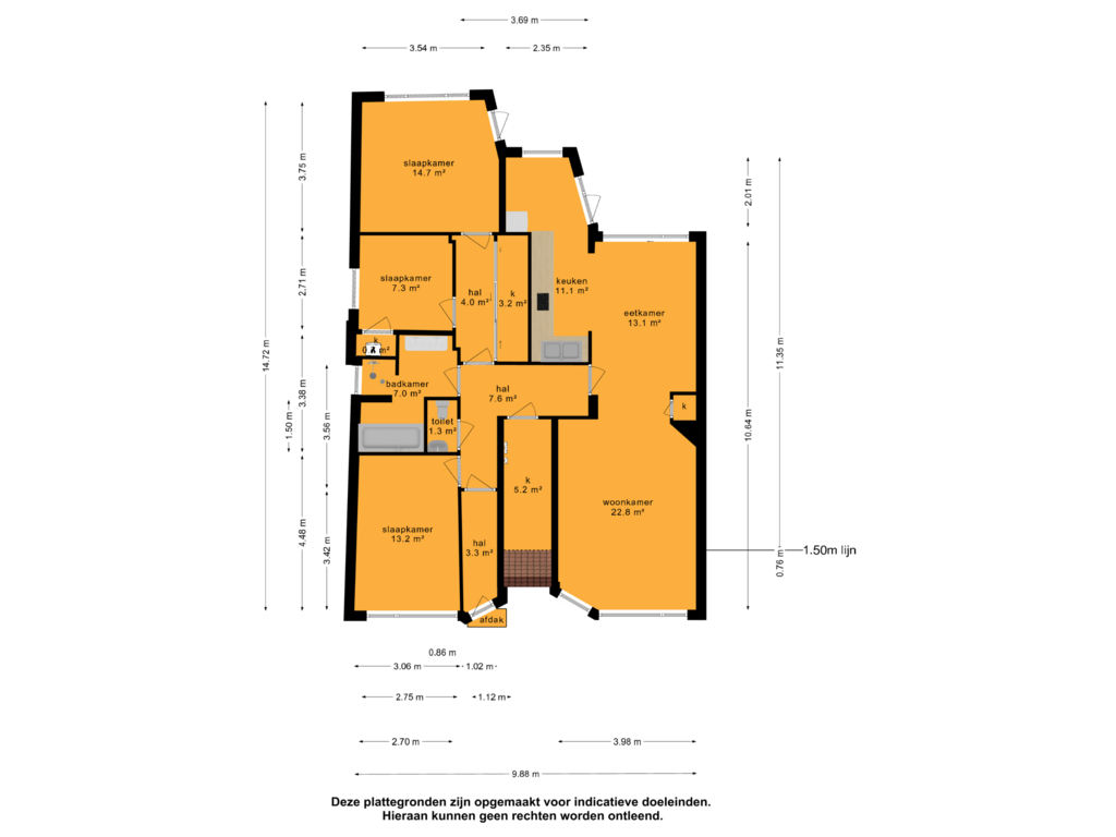 View floorplan of Begane grond of Troelstralaan 24