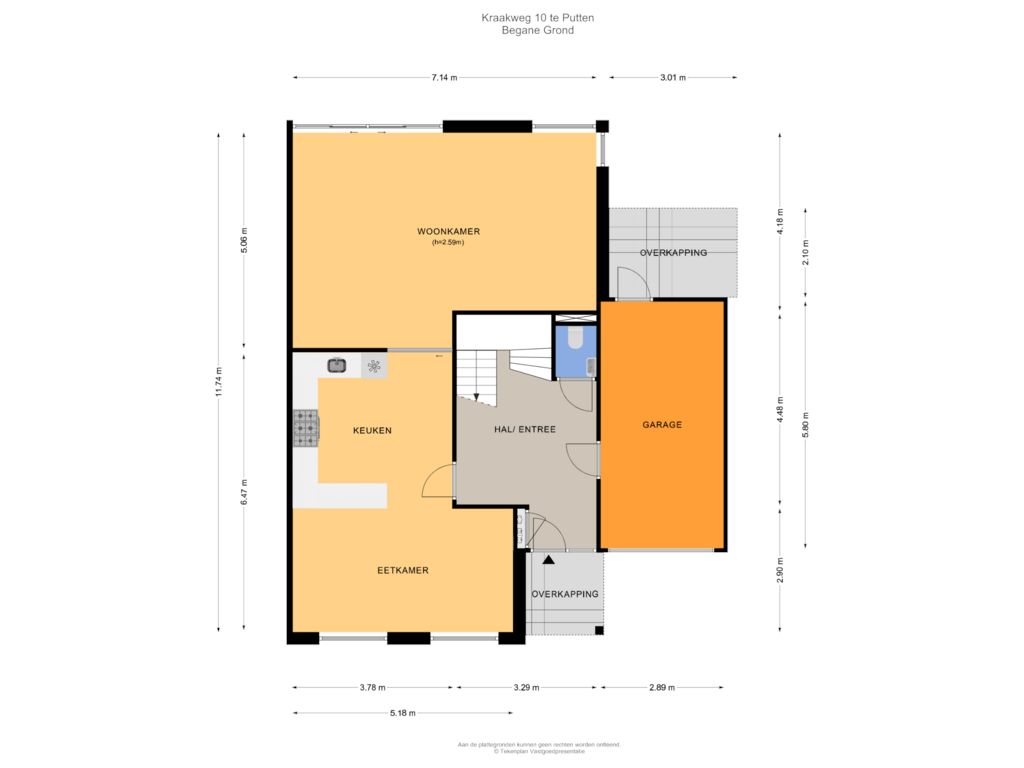 Bekijk plattegrond van Begane Grond van Kraakweg 10