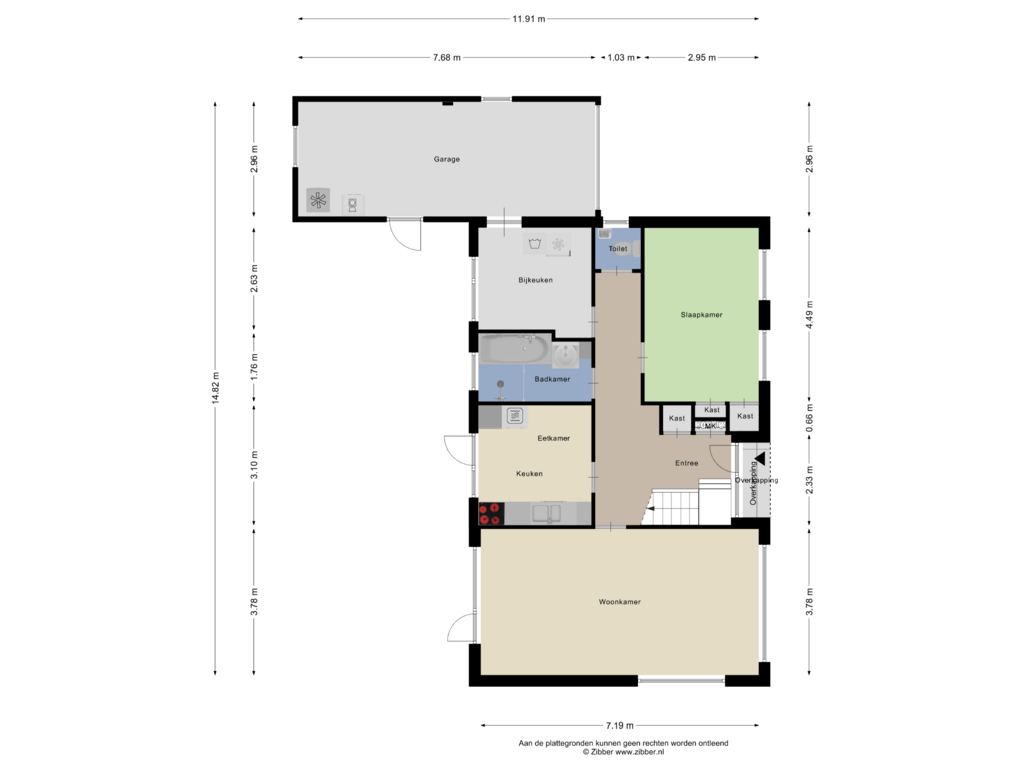 Bekijk plattegrond van Begane Grond van Laan van Barbestein 4