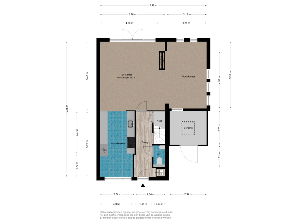 View floorplan of Begane grond of Platostraat 30