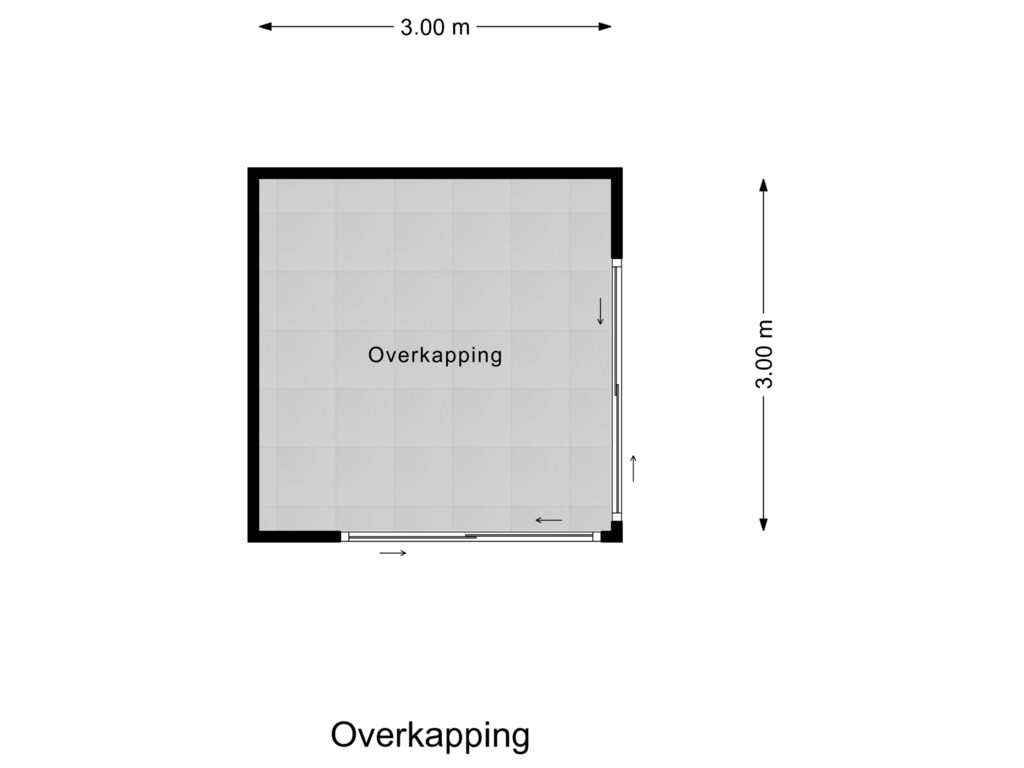 Bekijk plattegrond van Overkapping van Burgemeester Hagelaan 14