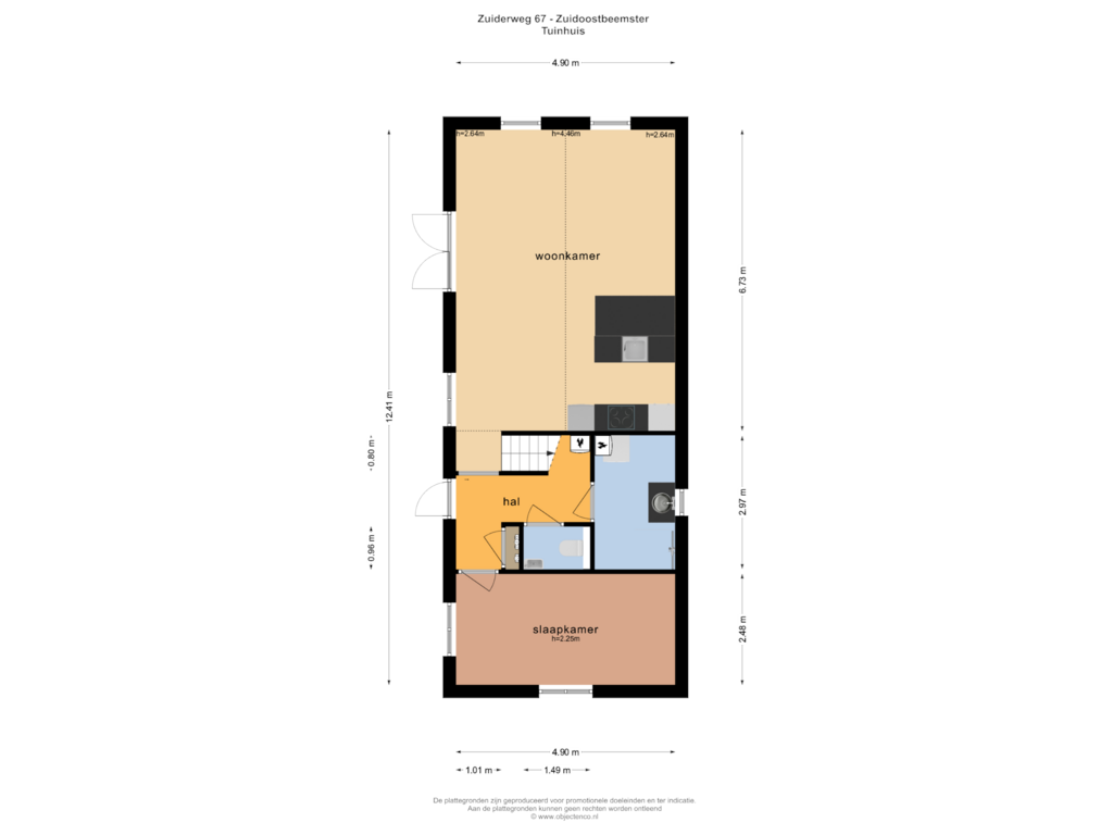 View floorplan of TUINHUIS of Zuiderweg 67