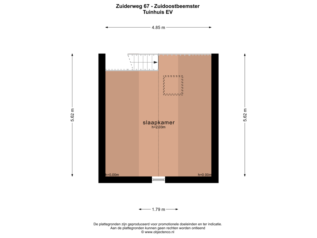 View floorplan of TUINHUIS EV of Zuiderweg 67