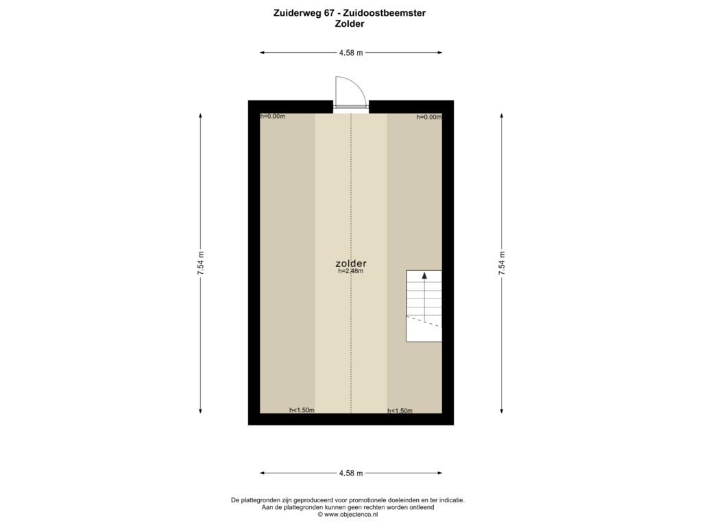 View floorplan of ZOLDER of Zuiderweg 67