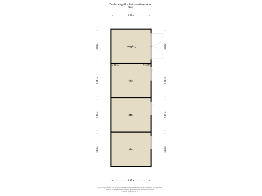 View floorplan of STAL of Zuiderweg 67