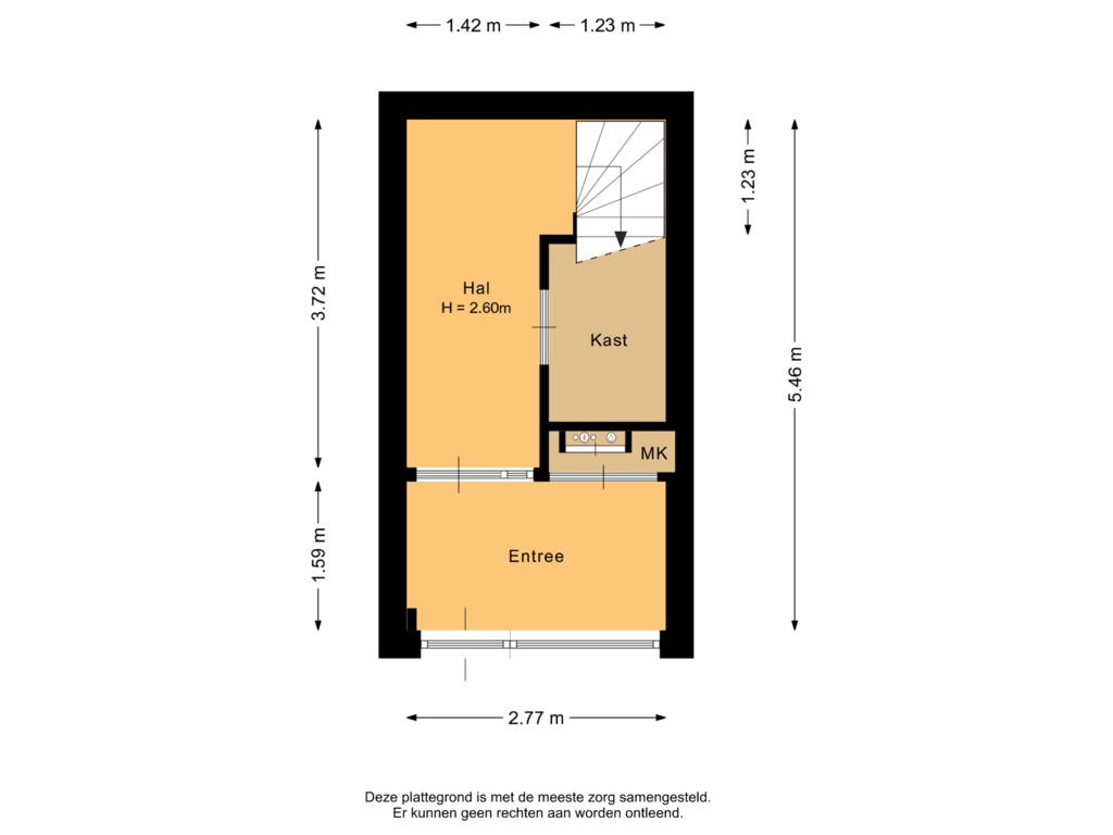 View floorplan of Begane grond of 's-Lands werf 115