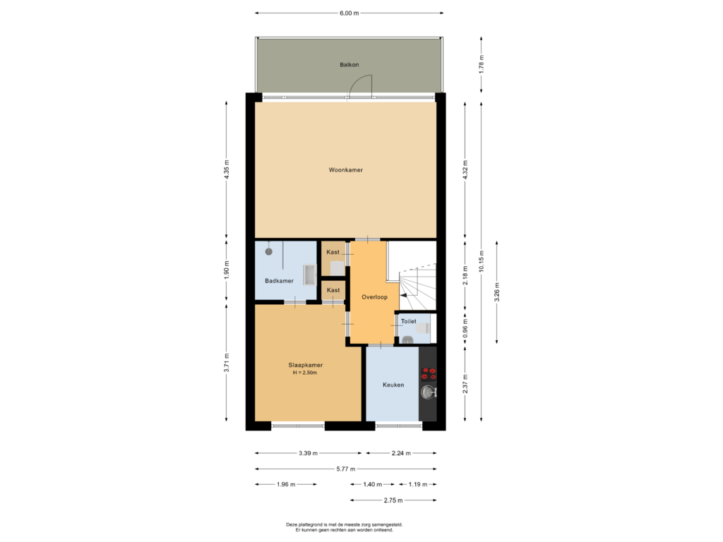 View floorplan of Eerste verdieping of 's-Lands werf 115