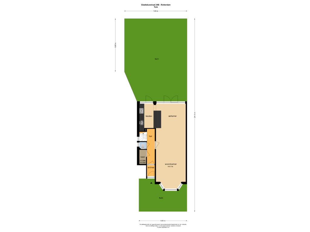 View floorplan of TUIN of Gladiolusstraat 24-B